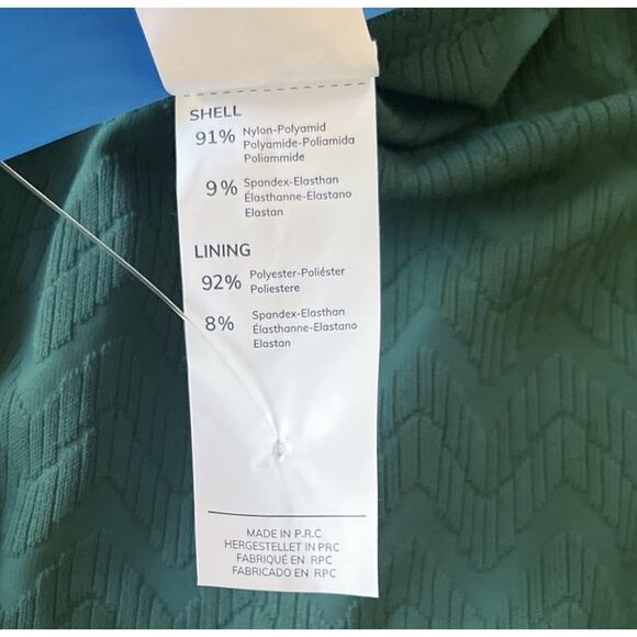 Cupshe One Piece Swimsuit Women Size XL Green Cross Back Texture Fabric - Picture 5 of 9